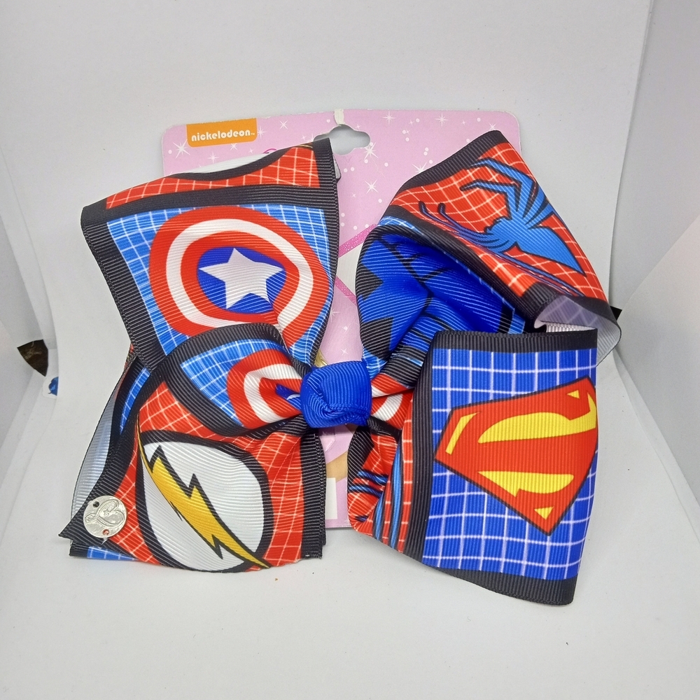 JoJo Siwa Superhero Bow with Red and Blue